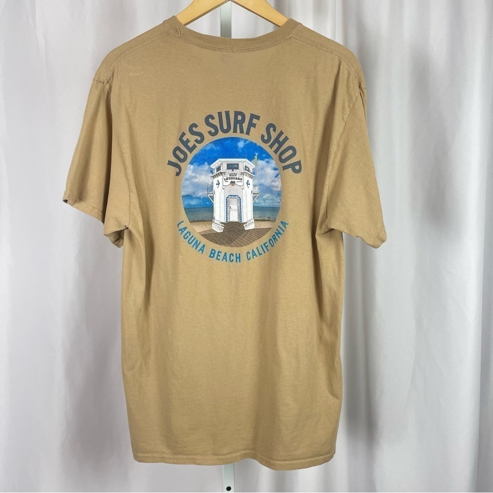 Joe's Surf Shop Large Lighthouse Beach Ocean Graphic Tee Shirt Nature Coastal